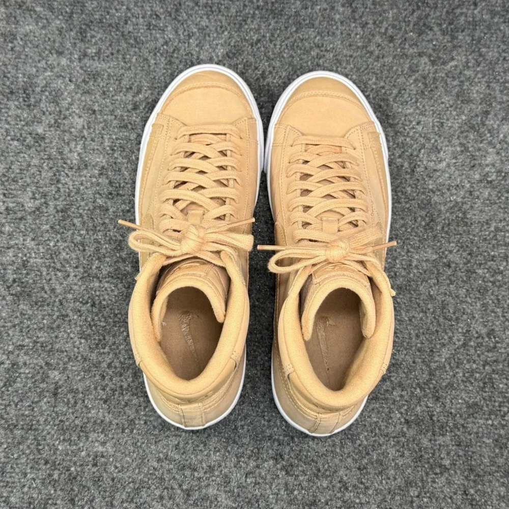Nike‎ Blazer Mid Premium Sneakers Women's 10 Vachetta Tan Leather Retro Athletic